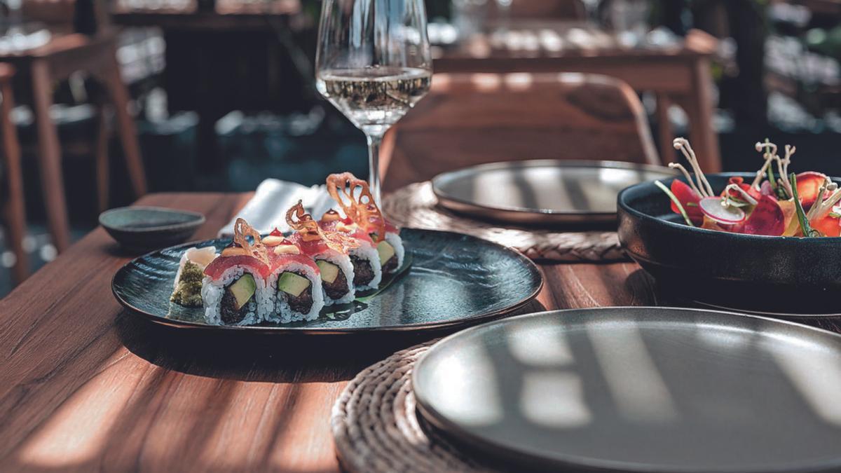 Un ejemplo de plato de fusión innovadora de cocina japonesa y producto local.