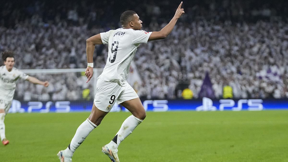 Kylian Mbappé celebra su gol ante el Getafe