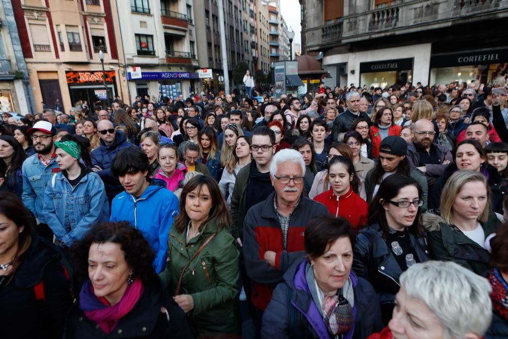 Manifestación por la condena a los integrantes de "La Manada" en Gijón.