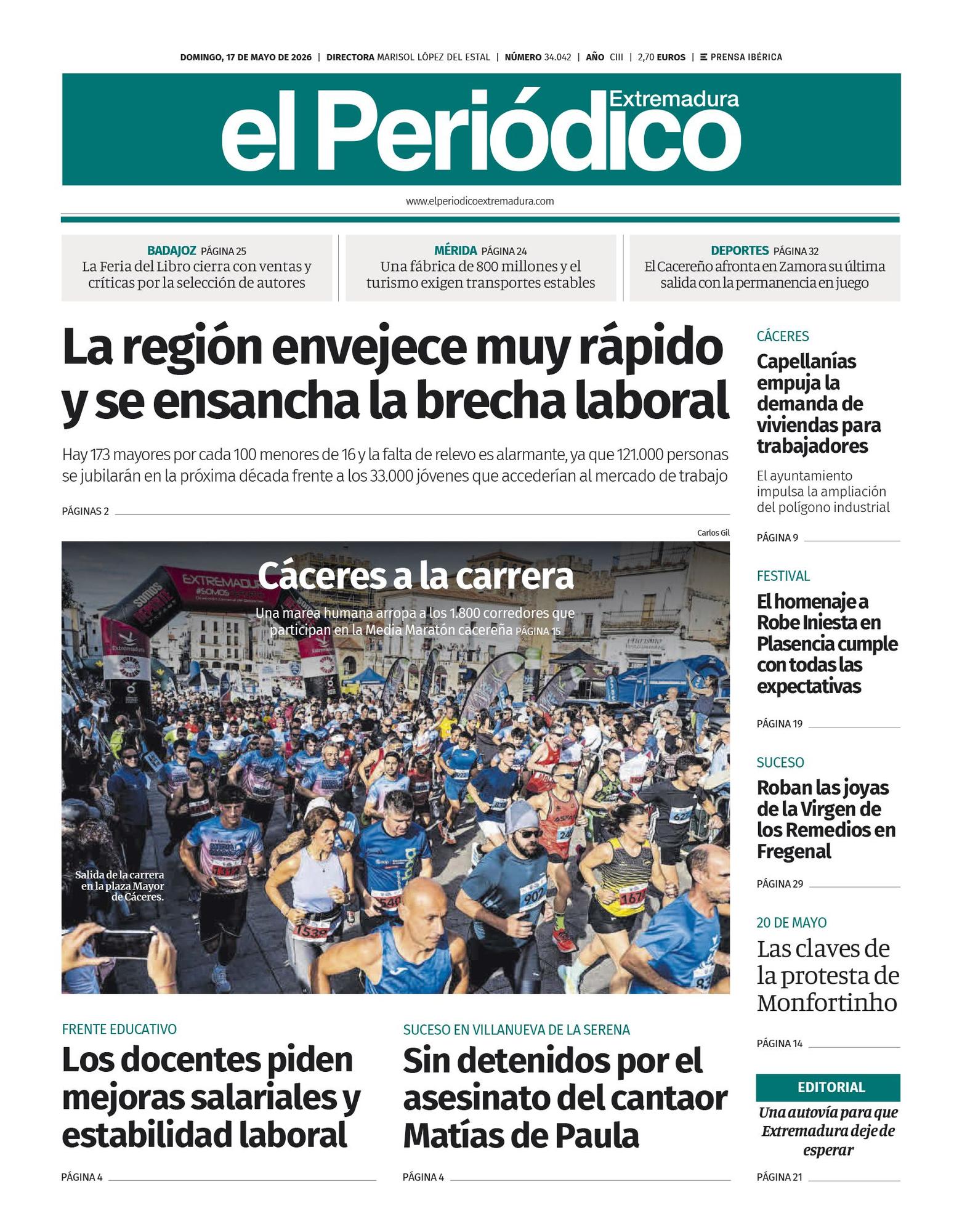 Consulta la portada correspondiente al día 17 de mayo de 2026