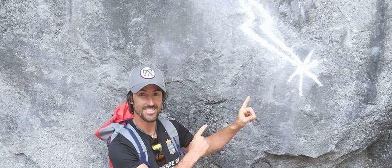 Víctor Sánchez, durante su ascensión a El Capitán, en Estados Unidos.