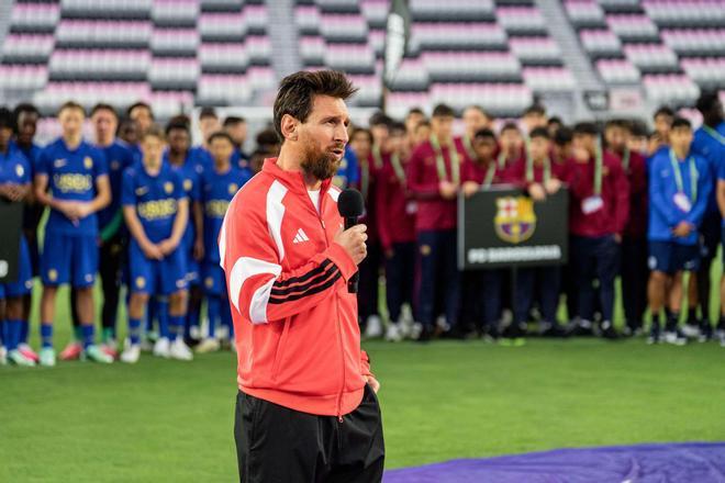 Leo Messi inaugura en Miami la segunda edición de la Messi Cup
