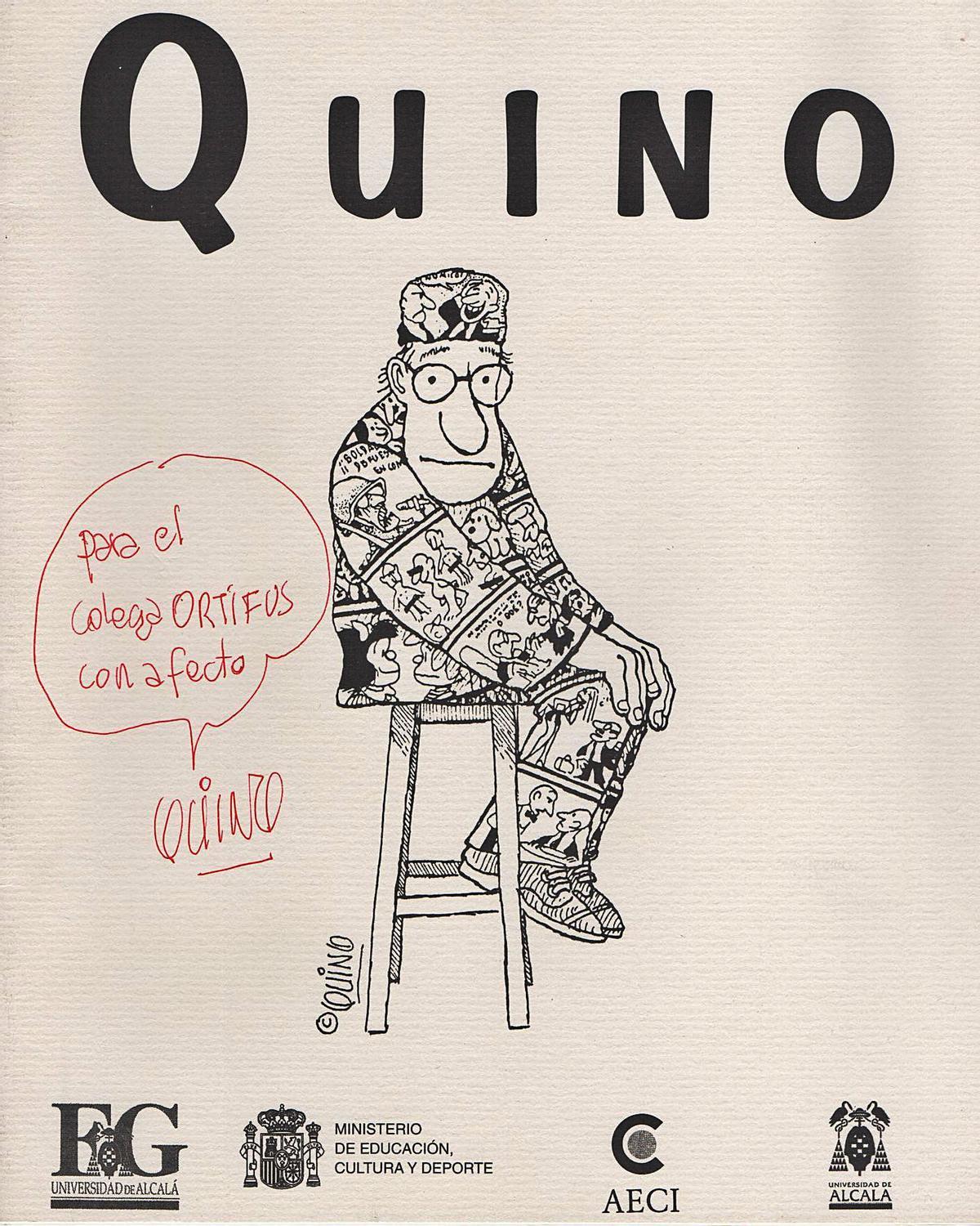 Dedicatoria de Quino a 
Ortifus y viñeta de Ortifus
para Quino.  l-emv