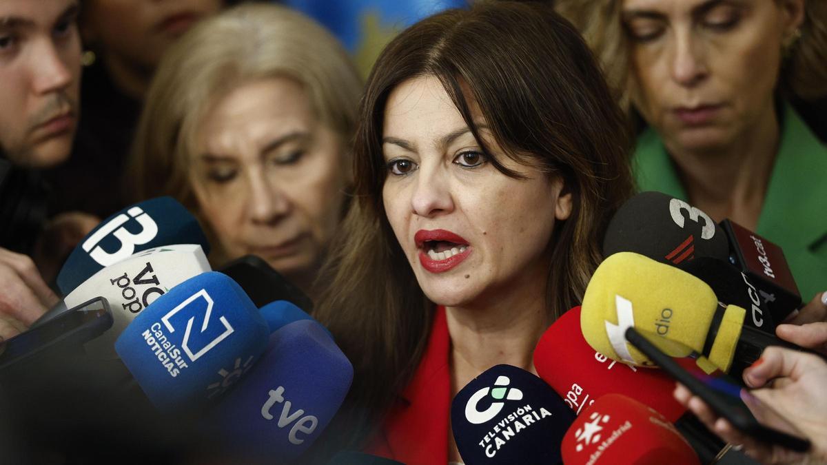 La ministra de Infancia, Sira Rego, antes de la Conferencia Sectorial de Infancia y Adolescencia