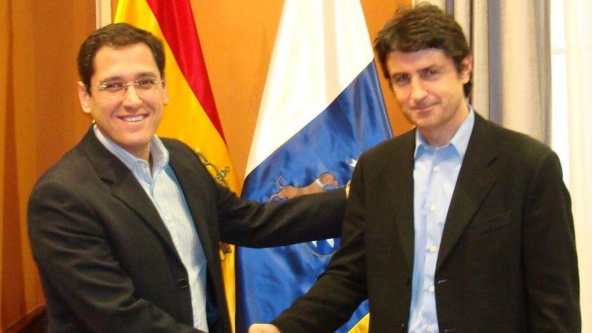 Ángel Llanos (i.), entonces concejal, y el abogado Felipe Campos.