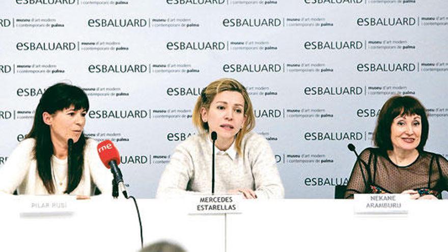 Organizadoras y participantes del festival, ayer en Es Baluard.