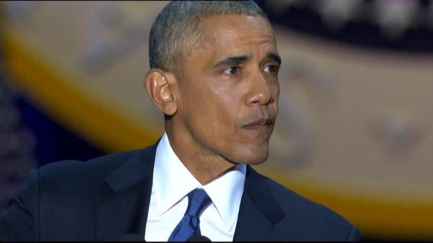 Obama se despide emocionado diez días antes de abandonar la Casa Blanca