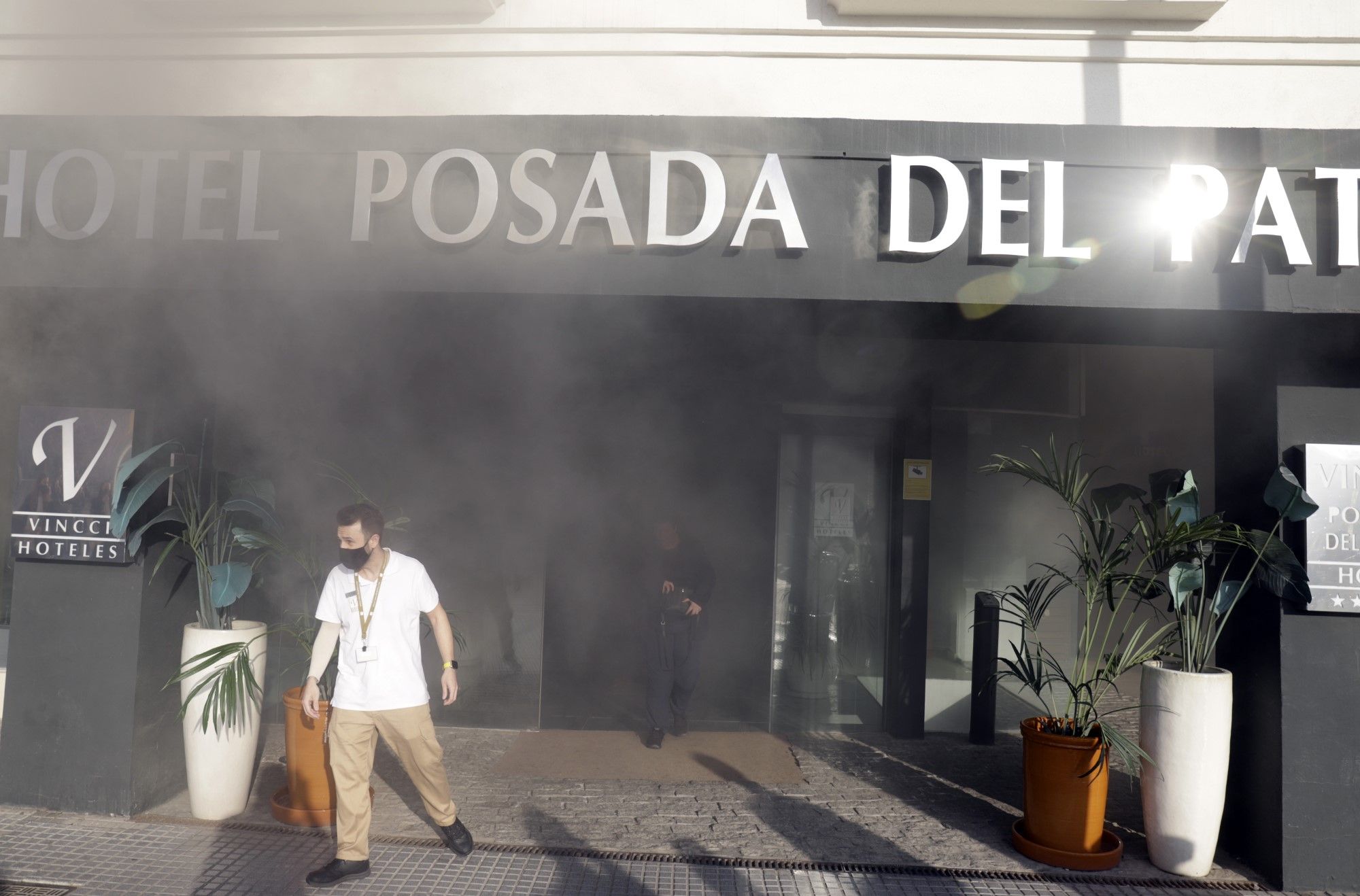 Incencio en el hotel Posada del Patio