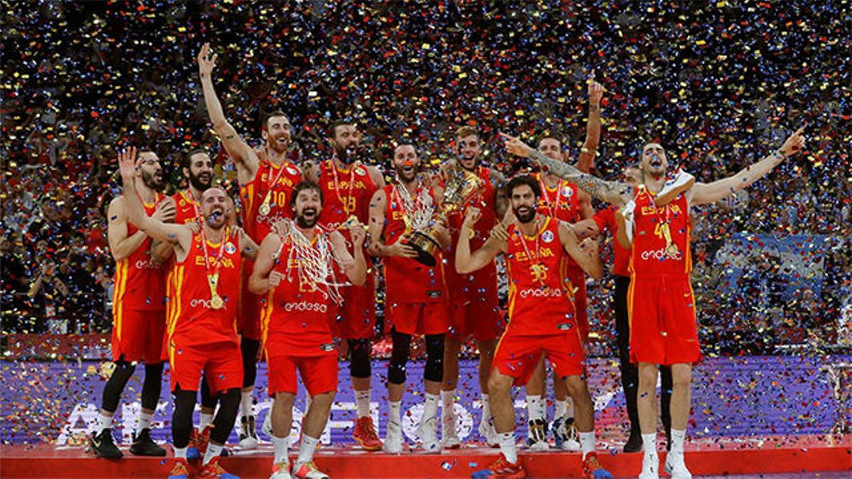 La selección española de baloncesto, campeona del Mundo