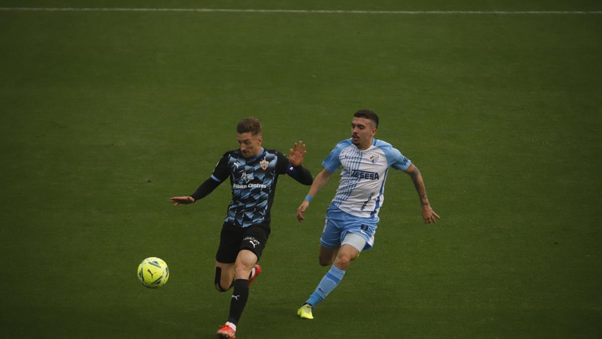 Partido de la Liga Smartbank entre el Málaga CF y el Almería