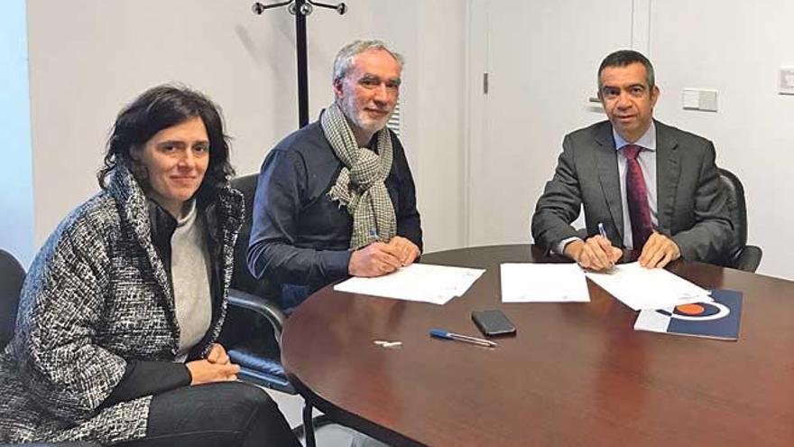 Magdalena Seguí, Miquel A. March y Gabriel Bauzá, ayer en Pollença.