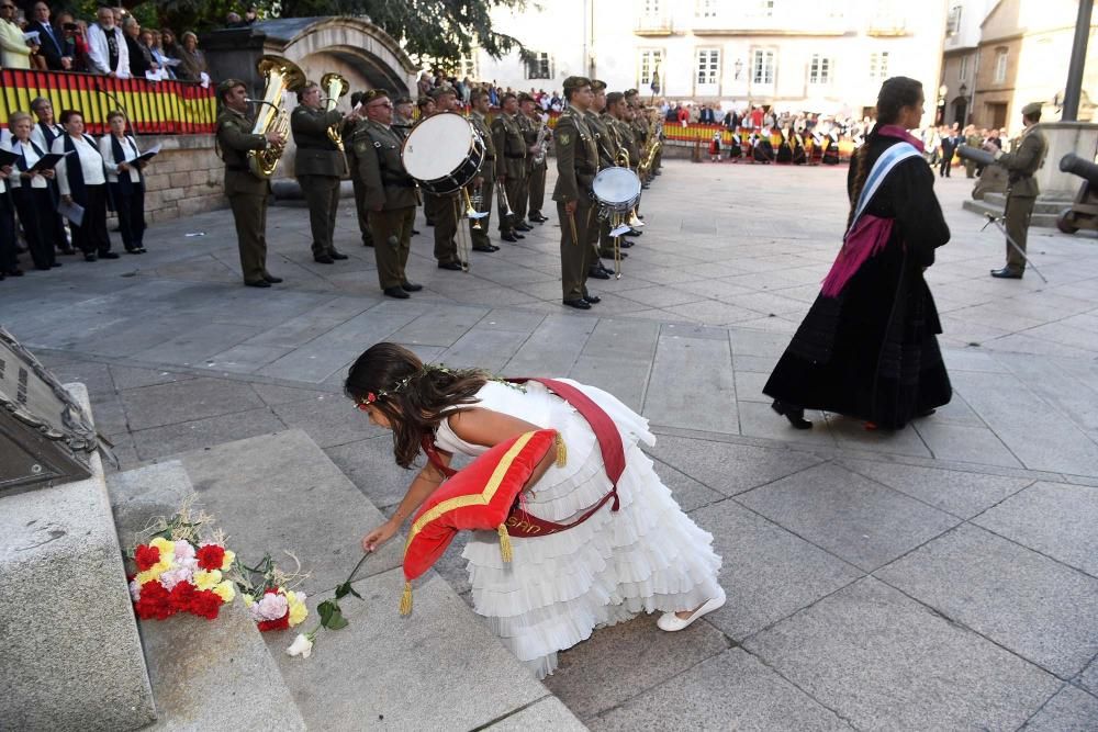 Homenaje a la bandera de la Asociación de Meigas de las Hogueras de San Juan