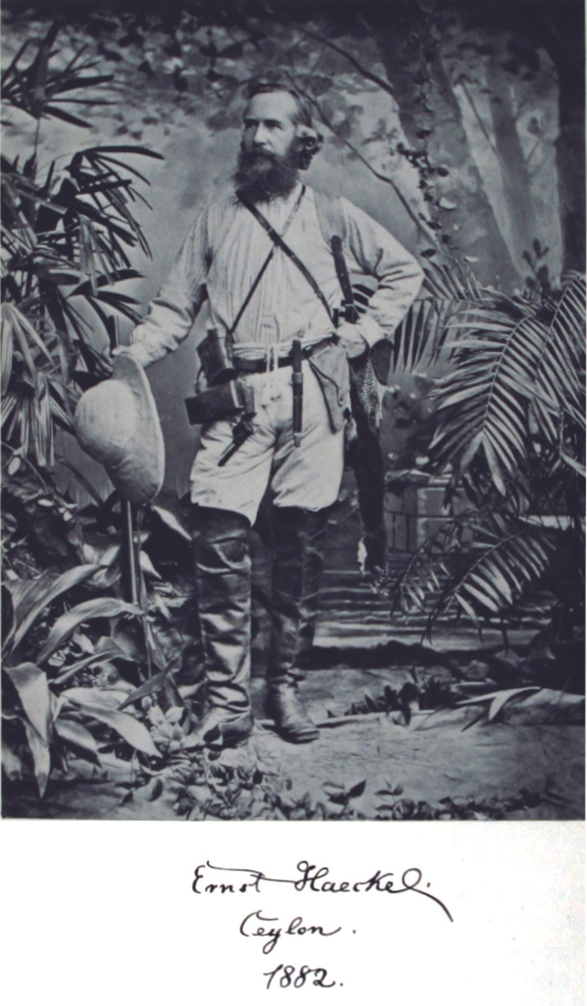 Ernst Hanckel en Ceilán (actual Sri Lanka)