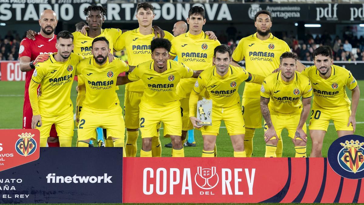 Este es el equipo titular del Villarreal que eliminó al Cartagena en dieciseisavos de final de Copa del Rey.