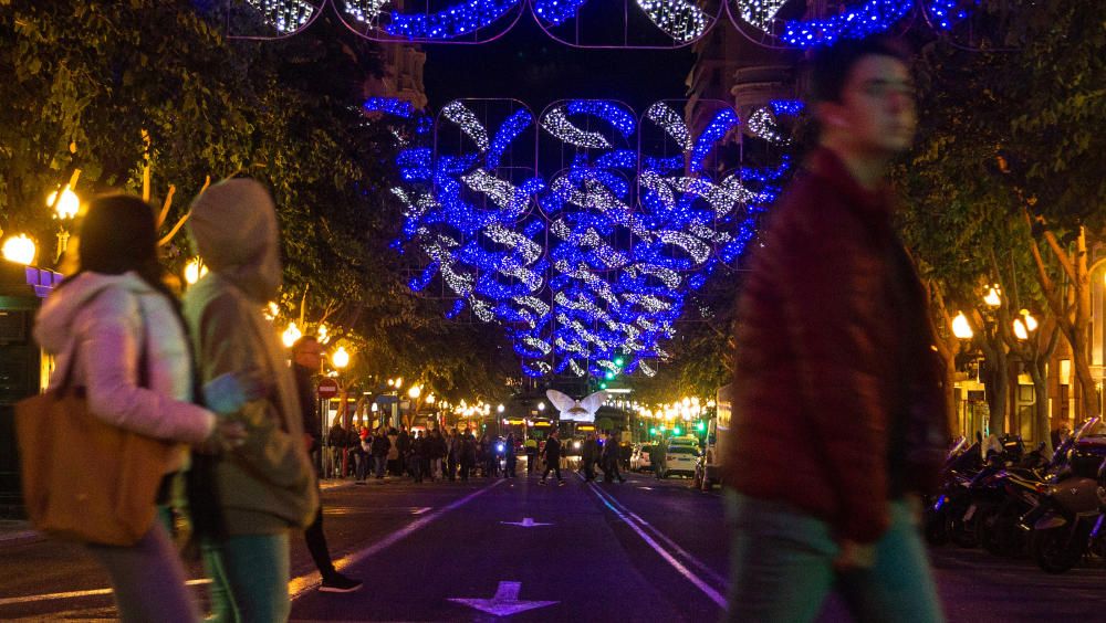 Encendido de las luces navideñas en Alicante