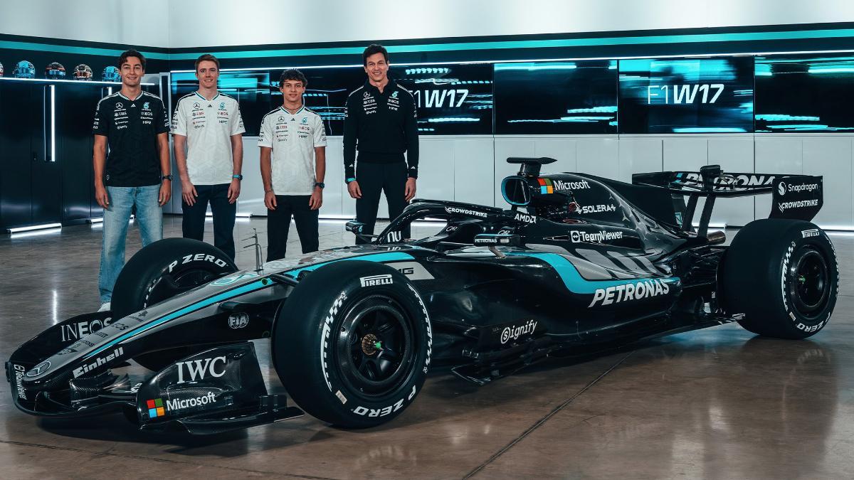 El nuevo mercedes W17 parte como el gran referente en la nueva era reglamentaria de la F1