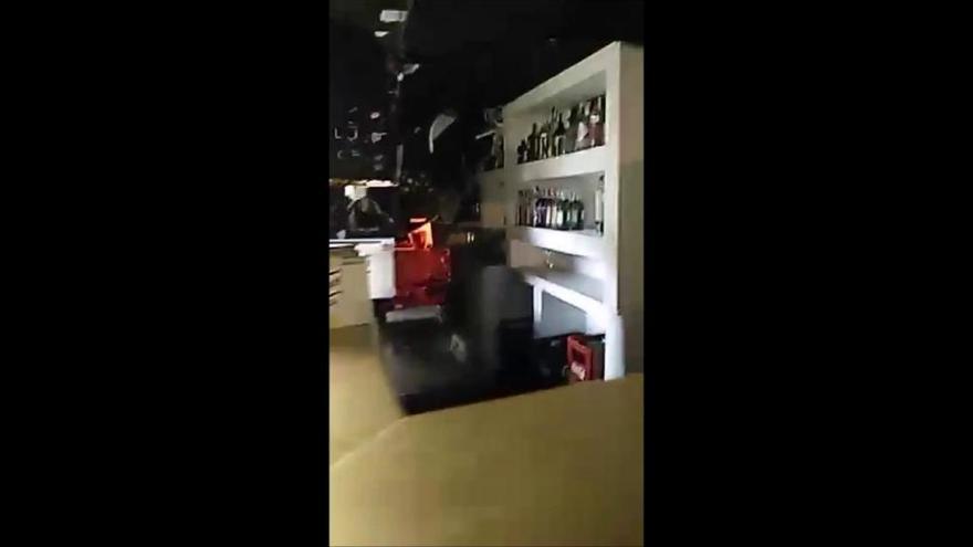 La discoteca Shairo de Campoamor, devastada tras el paso de la gota fría