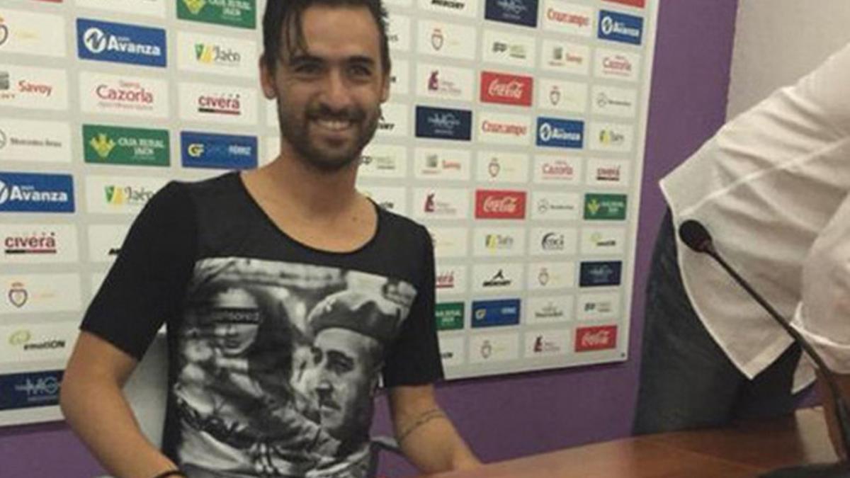 Nuno Silva, el día de su presentación con la camiseta de Franco