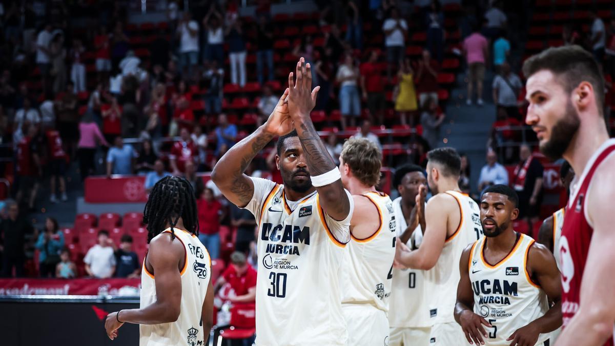 Kelan Martin, uno de los máximos protagonistas del UCAM Murcia en su triunfo ante el Casademont Zaragoza.