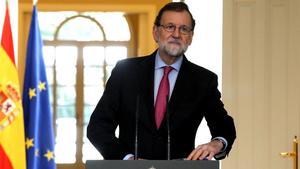 El presidente del Gobierno, Mariano Rajoy, en la rueda de prensa ofrecida el 29 de diciembre en la Moncloa.