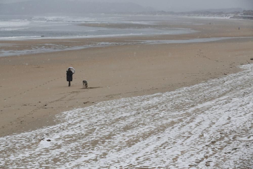 La nevada en la comarca de Avilés