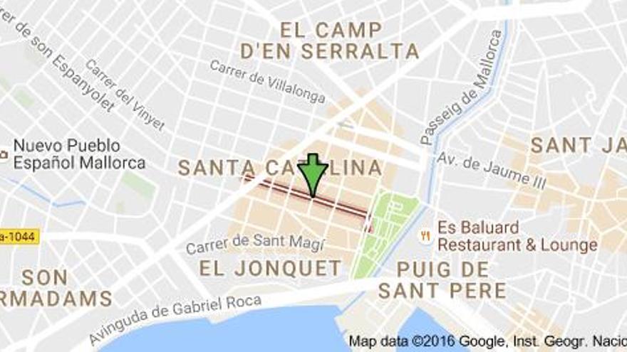 Der Carrer d&#039;Annibal in Palmas Stadtviertel Santa Catalina.