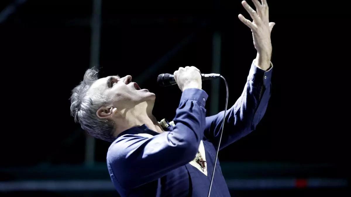 Morrissey en uno de sus conciertos.