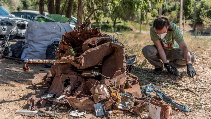 Les restes de ferralla que s&#039;han recollit a la vall de Montjoi