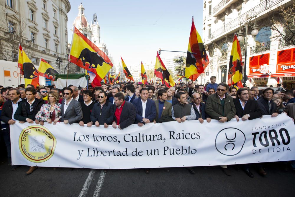 Masiva manifestación taurina en Valencia