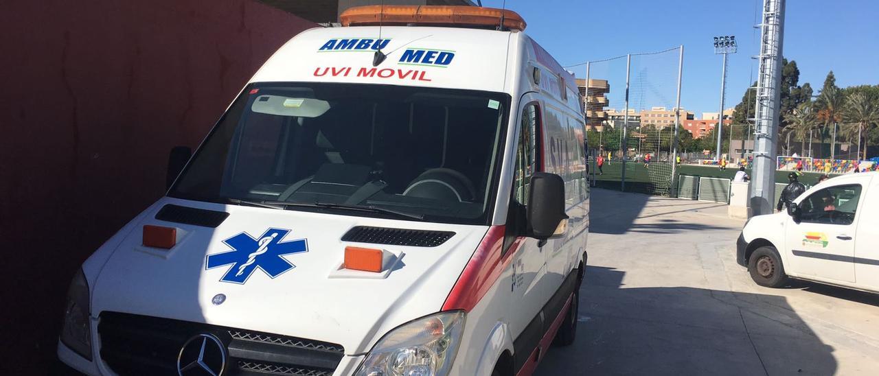 La ambulancia en la Ciudad Deportiva