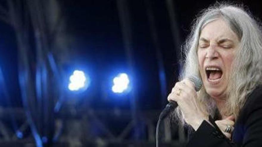 Patti Smith en una actuación en el festival Primavera Sound de Barcelona en 2015.