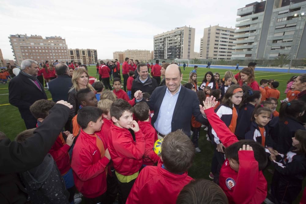 Inauguración del nuevo campo de fútbol del colegio Salesianos