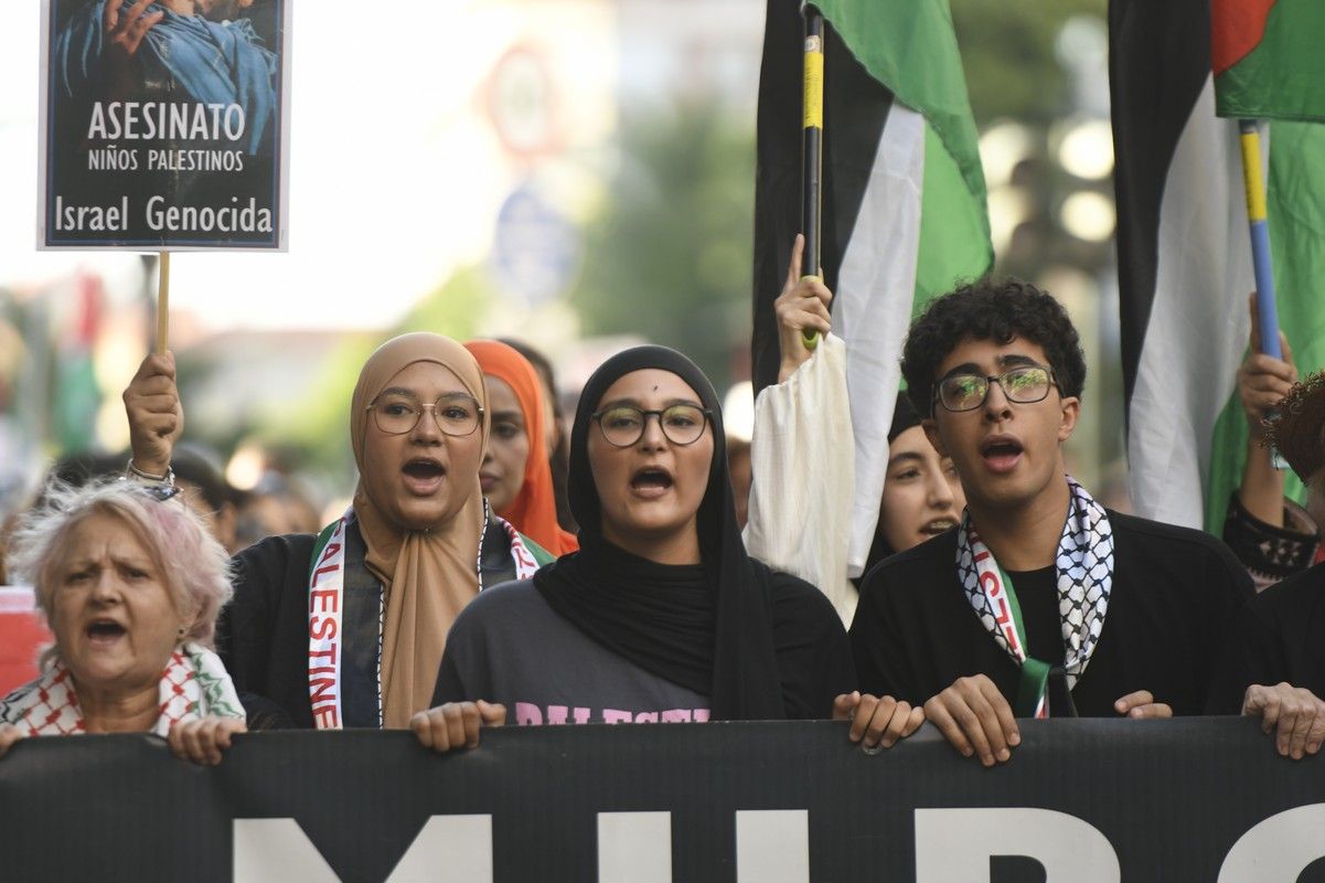 La manifestación de Murcia a favor de Gaza, en imágenes