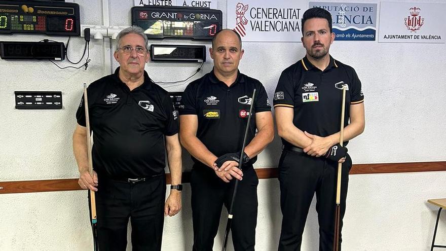 Los jugadores del Chef Amadeo Gandia Billar en València