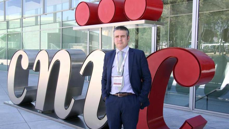 Jacobo Silva, ayer, en la sede del Centro Nacional de Investigaciones Cardiovasculares, en Madrid.