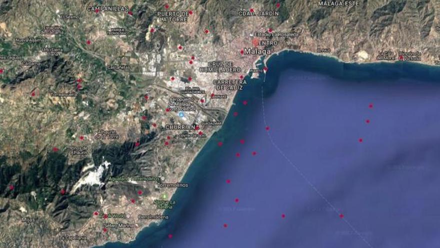 Caen 626 rayos en seis horas en Málaga durante la tormenta