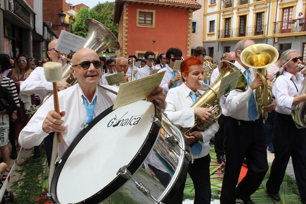 Paula Echevarría, en el Corpus Christi de Candás