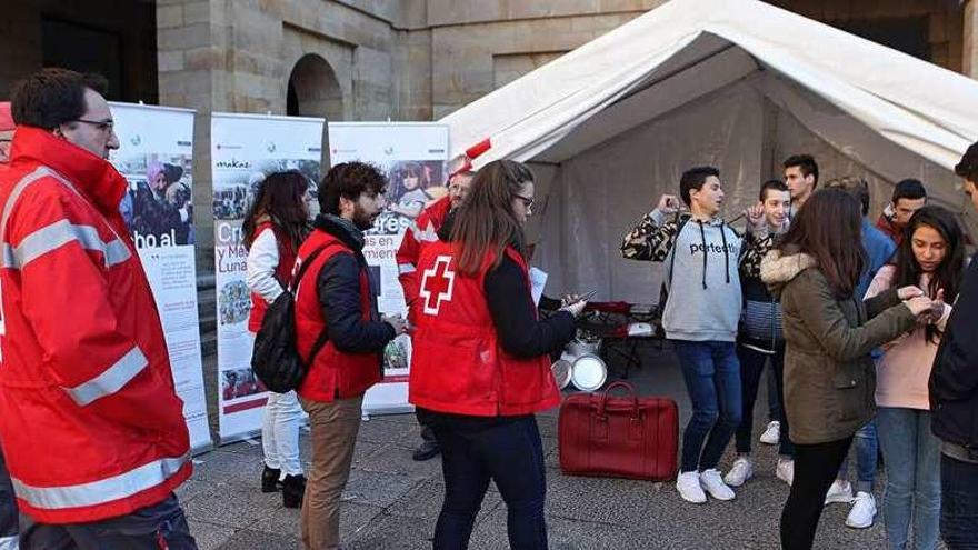 Un grupo de alumnos, durante una actividad.