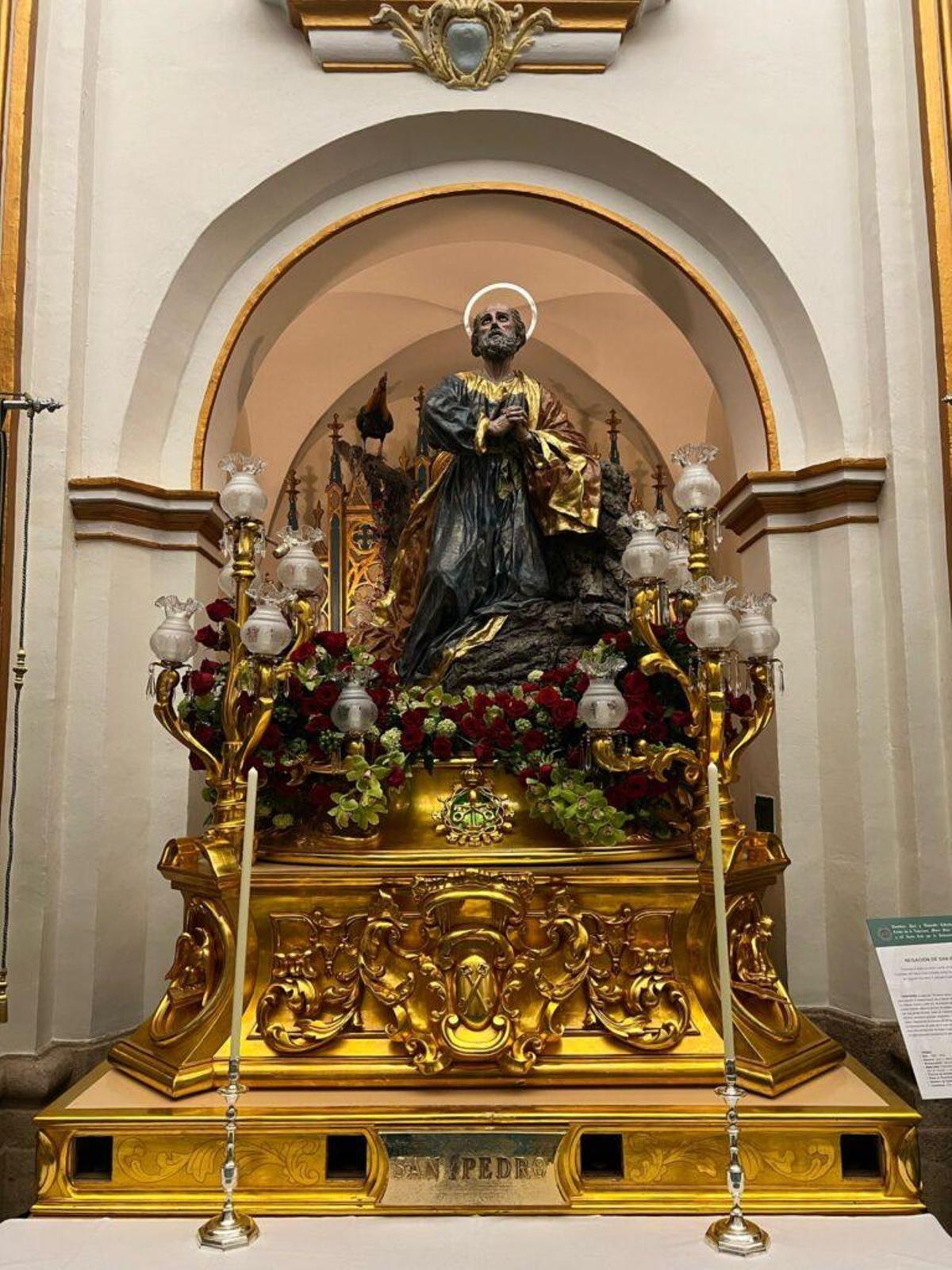 San Pedro arrepentido de Francisco Salzillo en la Parroquia de San Pedro