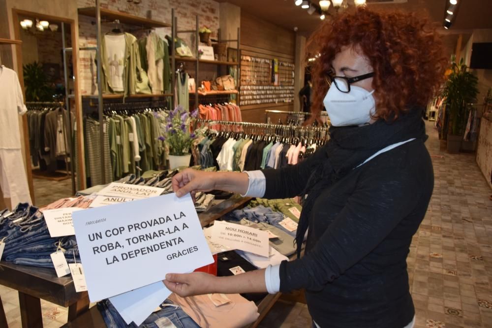 El comerç de Berga aixeca la persiana i les terrasses tornen a ocupar els carrers