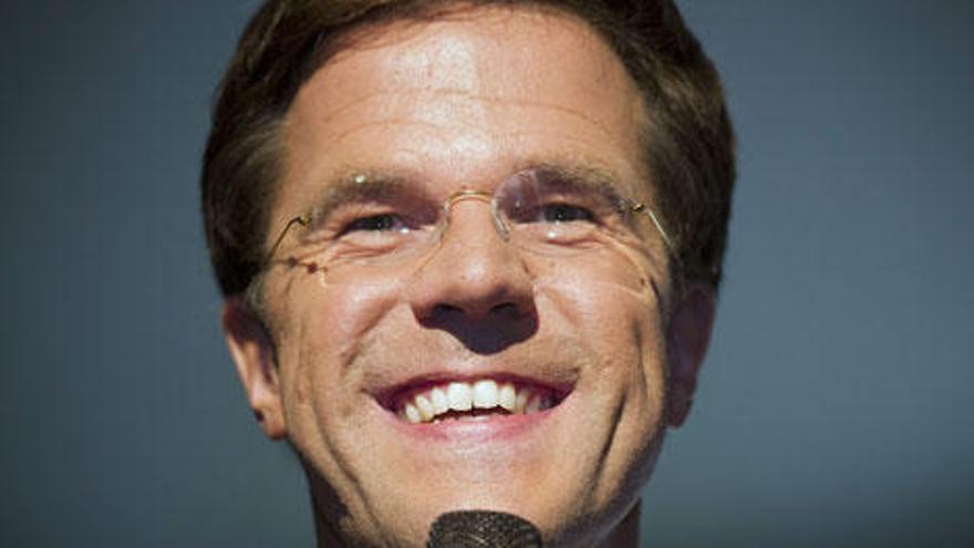 El líder del Partido Liberal holandés (VVD), Mark Rutte,