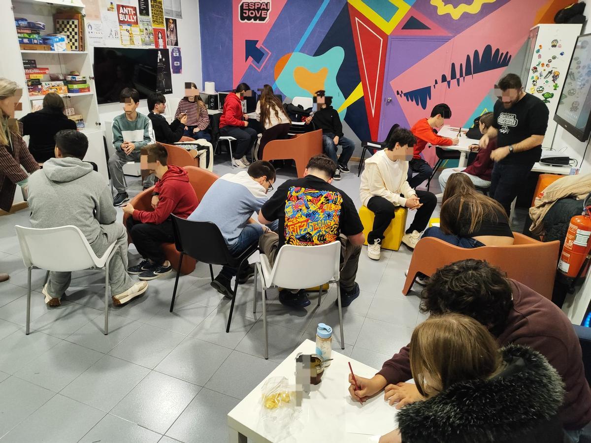 Un momento del primer taller.