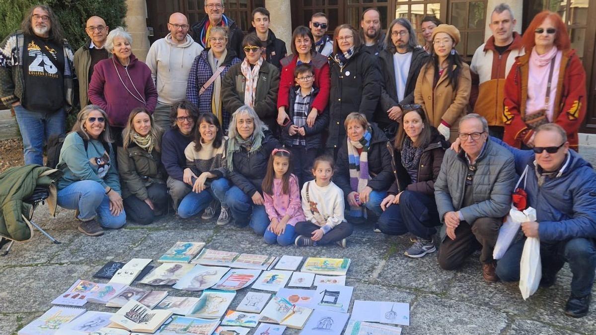 Los participantes en la jornada en la que se cumple un año.