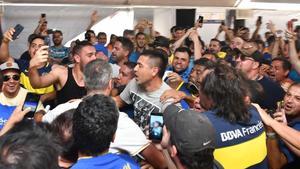 Riquelme tras votar en las elecciones a la presidencia de Boca Juniors.