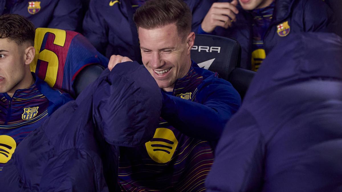 Ter Stegen, en el banquillo en Liga y Champions tras regresar de su lesión