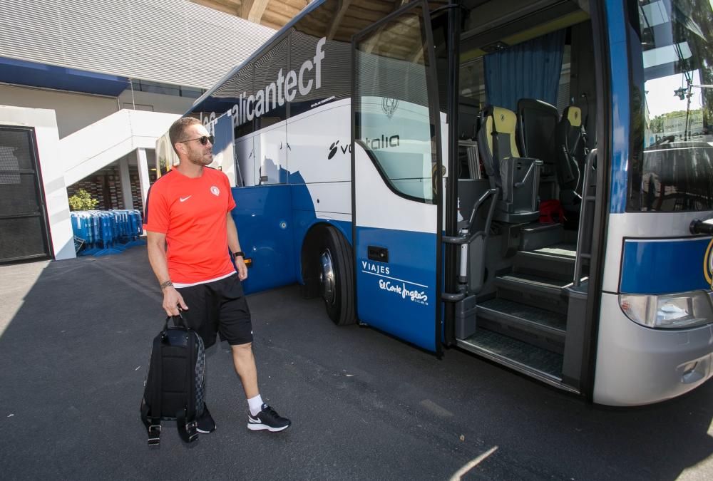 El Hércules en su salida a Badalona