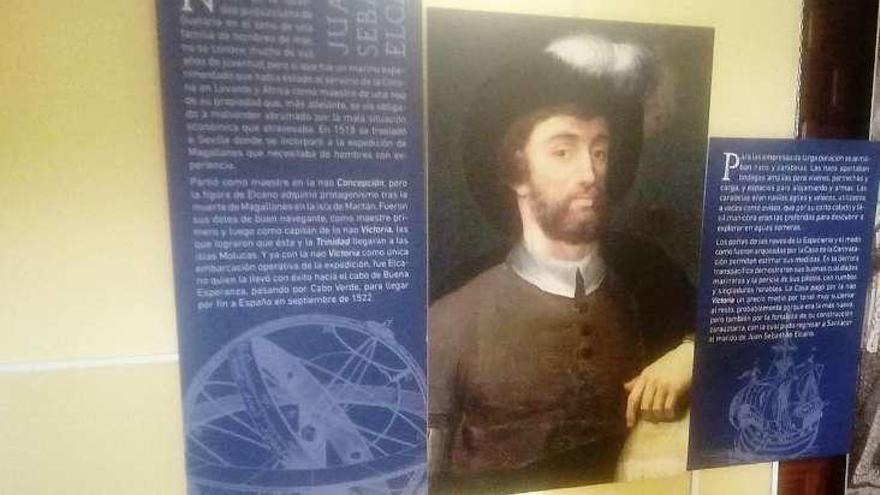 Retrato de Juan Sebastián Elcano en la exposición de Morales.