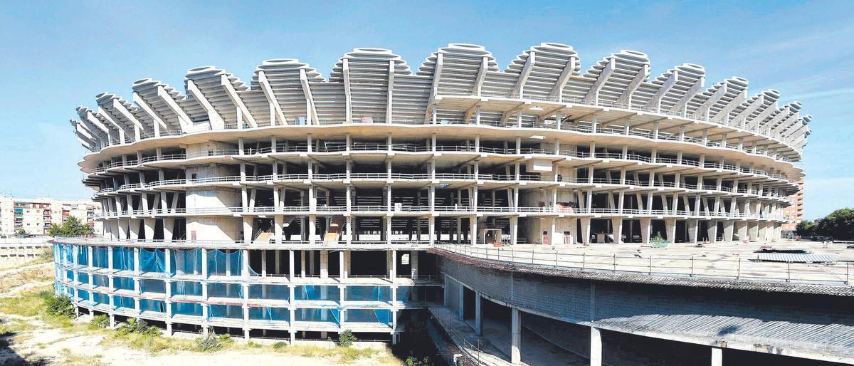 Así se encuentra el estadio Nou Mestalla.