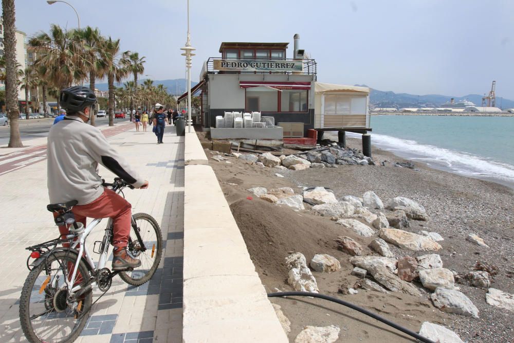 Málaga arregla sus playas tras el temporal