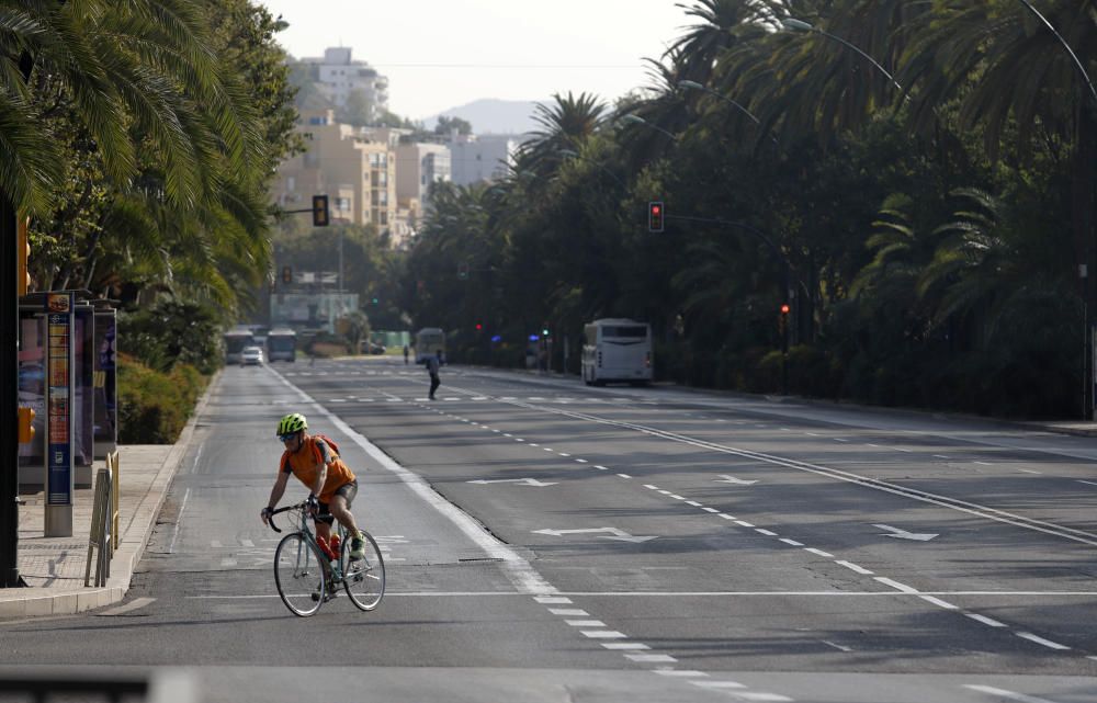 Las imágenes del Día sin Coches 2020 en Málaga